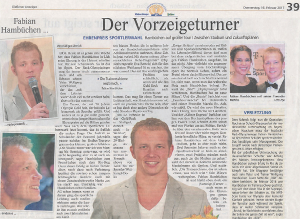 Fabian Hambüchen Zeitungsartikel